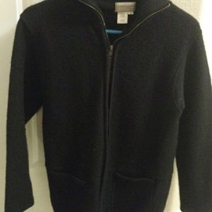 Zip front sweater jacket